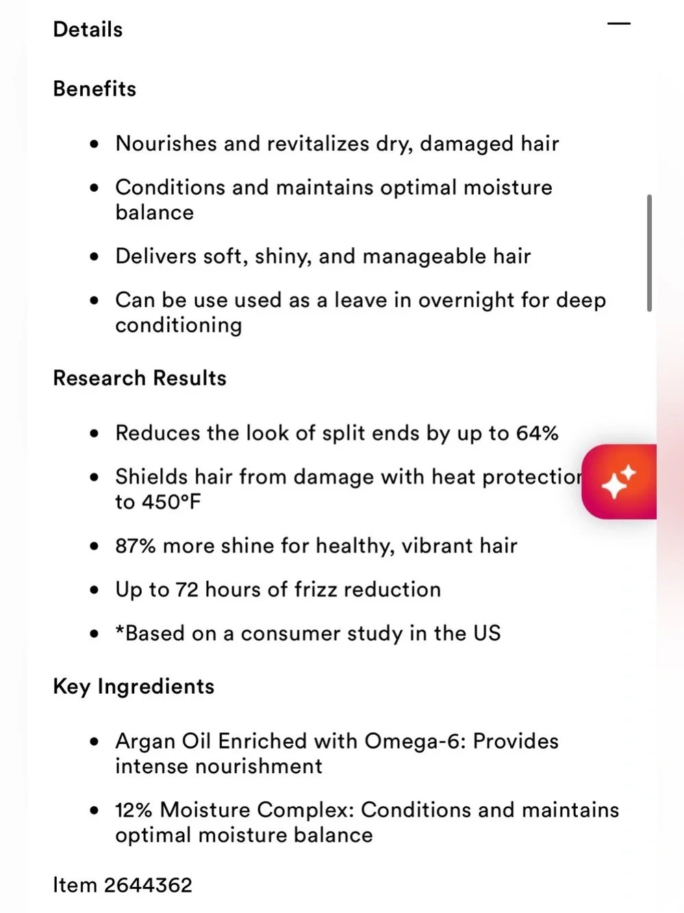 2/$30! Redken All Soft Argan-6 Oil- 3/4 full